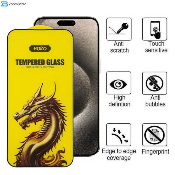 محافظ صفحه نمایش اپیکوی مدل Golden Dragon مناسب برای گوشی موبایل اپل iPhone 15 Pro Max