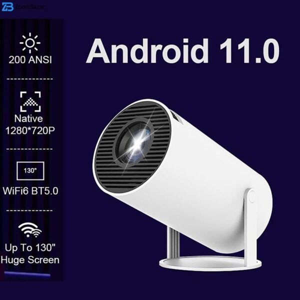 ویدئو پروژکتور مگ کیوبیک مدل HY300 Android BT-WiFi6 Pro