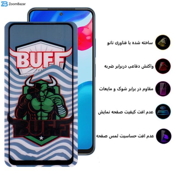 محافظ صفحه نمایش 5D بوف مدل Super Power-G مناسب برای گوشی موبایل شیائومی Redmi Note 11 Global /4G/ Note 11S 4G (Global) / Note 10 4G (Global)/Note 10S / Redmi Note 11 SE / Poco M5s