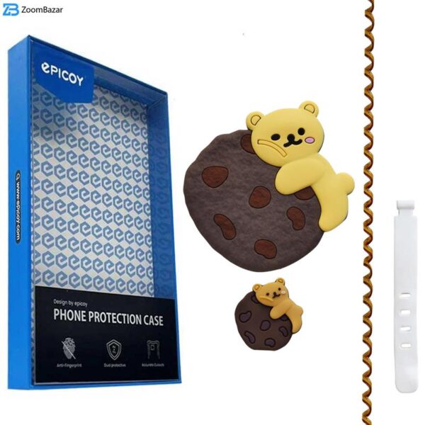 کاور شارژر دیواری اپیکوی مدل Cookie Bear به همراه محافظ کابل