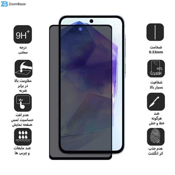 محافظ صفحه نمایش حریم شخصی اپیکوی مدل Pricy مناسب برای گوشی موبایل سامسونگ Galaxy M35/ A55 / A35