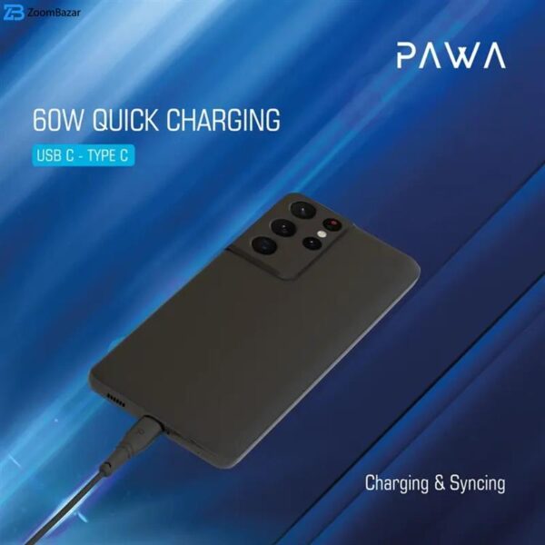 کابل USB-C پاوا مدل PW-12PVCCTOC طول 1.2 متر