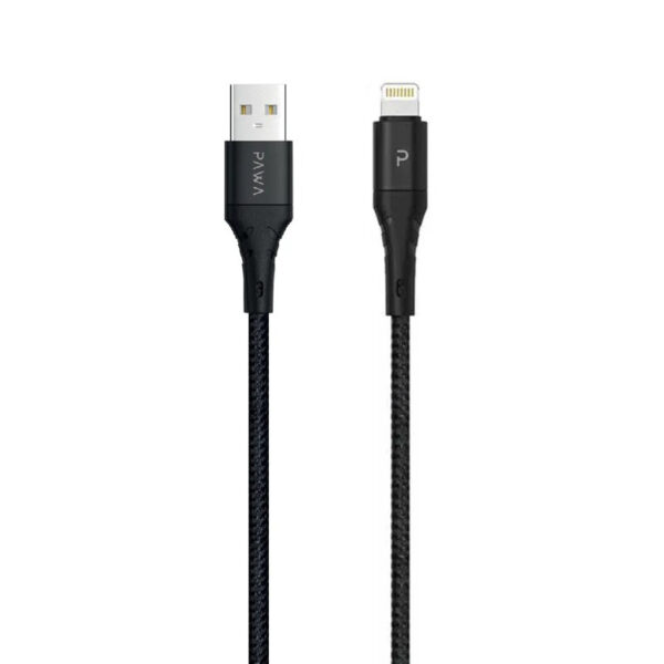 کابل USB به لایتنینگ پاوا مدل Nylon Braided PW-2BDATOL طول 2 متر