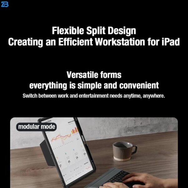 کیف کلاسوری نیلکین مدل Bumper Go Keyboard مناسب برای تبلت اپل iPad Pro 11 2024