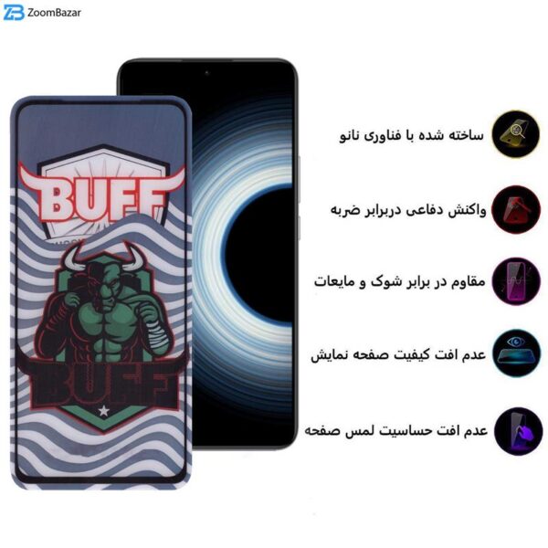 محافظ صفحه نمایش 5D بوف مدل Super Power مناسب برای گوشی موبایل شیائومی Redmi K50 Ultra/K50 Pro/K50/K50 Gaming