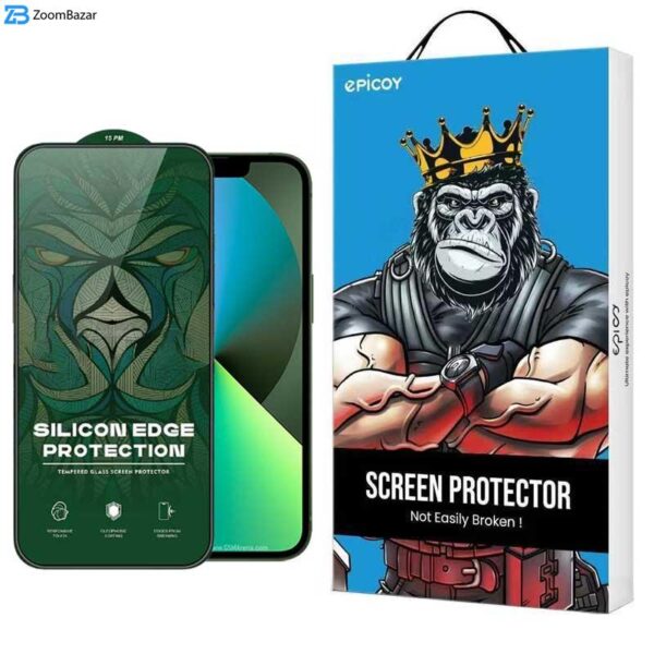 محافظ صفحه نمایش اپیکوی مدل Silicon Edges مناسب برای گوشی موبایل اپل iPhone 13/ 13 Pro/ 14