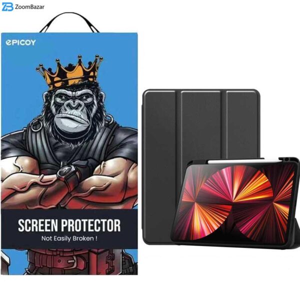 کیف کلاسوری اپیکوی مدل Smart Case مناسب برای تبلت اپل iPad Air 13 2024 / iPad Pro 12.9 2022 / 2021 / 2020