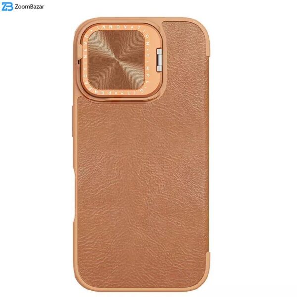 کیف کلاسوری نیلکین مدل Qin Prop Leather مناسب برای گوشی موبایل اپل iPhone 16