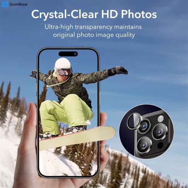 محافظ لنز دوربین بوف مدل HD-ColorLenz-G مناسب برای گوشی موبایل اپل Iphone 15 Pro Max / 15 Pro