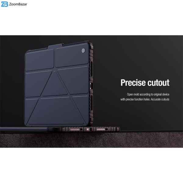 کیف کلاسوری نیلکین مدل Bumper Pro Leather Multi-Angle Folding مناسب برای تبلت اپل iPad Pro 13 2024