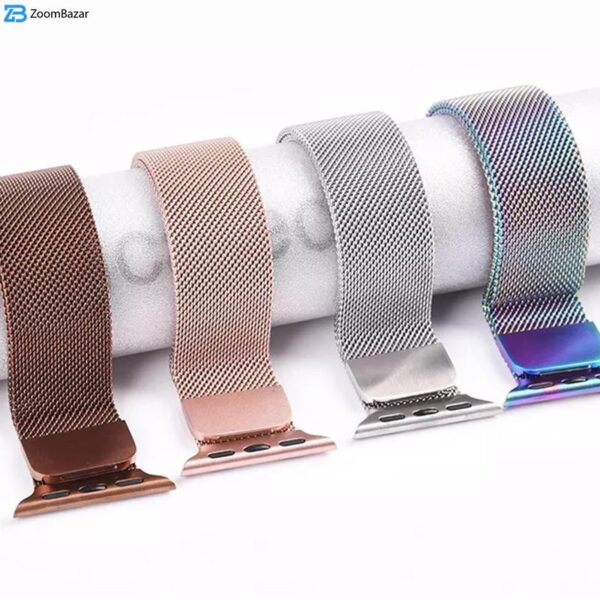 بند اپیکوی مدل Milanese Loop مناسب برای اپل واچ سری 1/2/3/4/5/6/7/8/SE/Ultra سایز 42/44/45/49 میلی متری