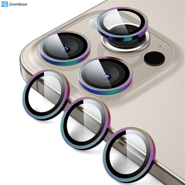 محافظ لنز دوربین بوف مدل HD-ColorLenz-G مناسب برای گوشی موبایل اپل Iphone 15 Pro Max / 15 Pro