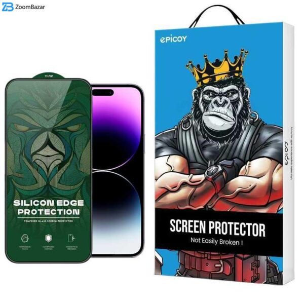 محافظ صفحه نمایش اپیکوی مدل Silicon Edges مناسب برای گوشی موبایل اپل iPhone 14 Pro Max