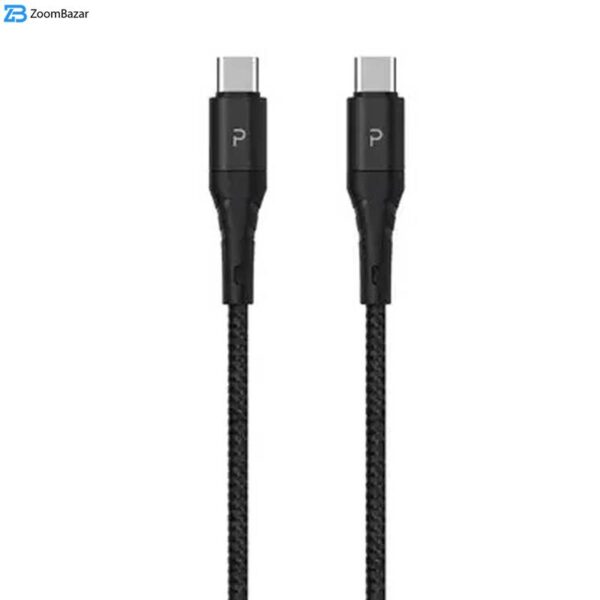 کابل USB-C پاوا مدل Nylon Braided PW-12BDCTOC طول 1.2 متر