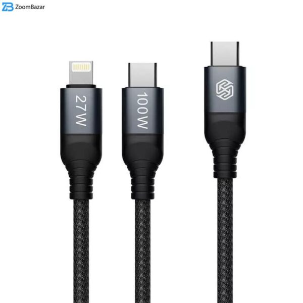 کابل تبدیل USB-C به لایتنینگ / USB-C نیلکین مدل DualPower 2-in-1 به طول 1 متر