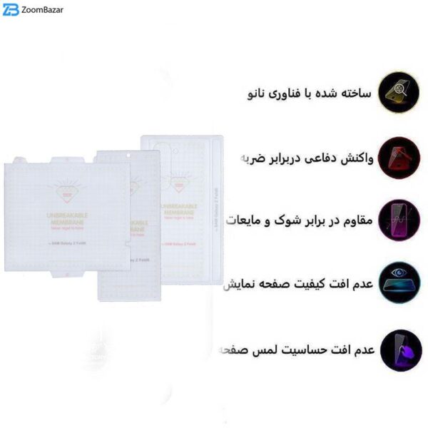 محافظ صفحه نمایش بوف مدل Hydrogel مناسب برای گوشی موبایل سامسونگ Galaxy Z Fold 6 به همراه محافظ پشت گوشی