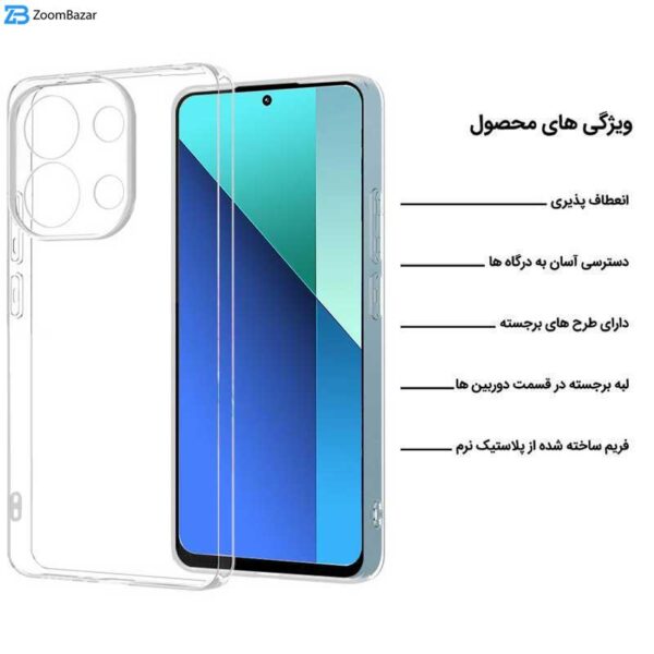 کاور اپیکوی مدل Transparent Clear مناسب برای گوشی موبایل شیائومی Redmi Note 13 4G