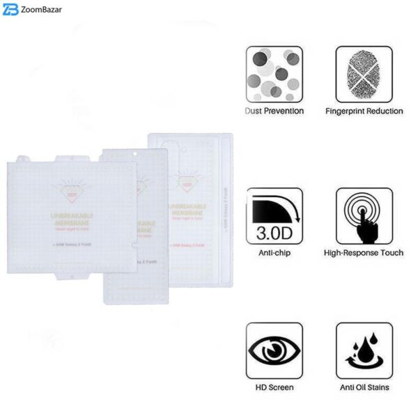 محافظ صفحه نمایش بوف مدل Hydrogel مناسب برای گوشی موبایل سامسونگ Galaxy Z Fold 6 به همراه محافظ پشت گوشی