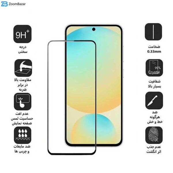 محافظ صفحه نمایش بوف مدل 5D مناسب برای گوشی موبایل Galaxy S24 FE/ A55 / A35