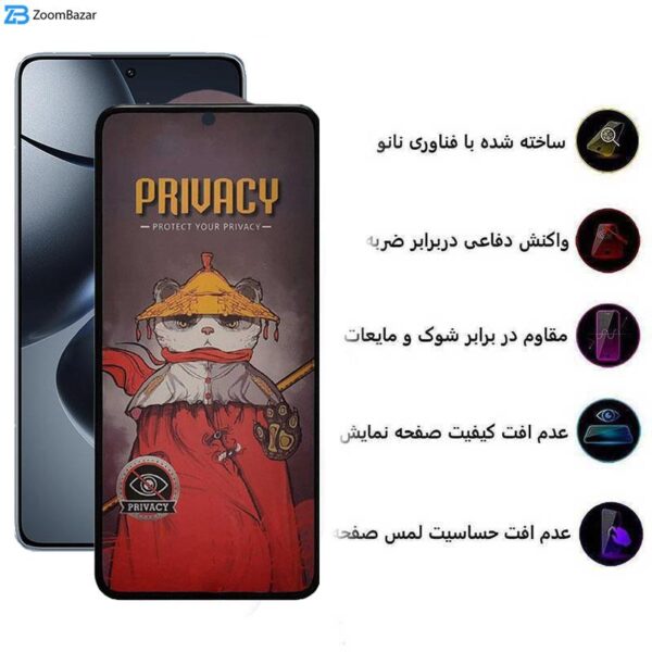 محافظ صفحه نمایش حریم شخصی اپیکوی مدل Airbavacy مناسب برای گوشی موبایل شیائومی 14T Pro / 14T / Redmi K70 Ultra