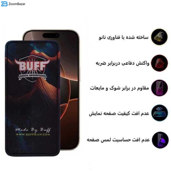 محافظ صفحه نمایش 5D بوف مدل Mountain مناسب برای گوشی موبایل اپل iPhone 16 Pro