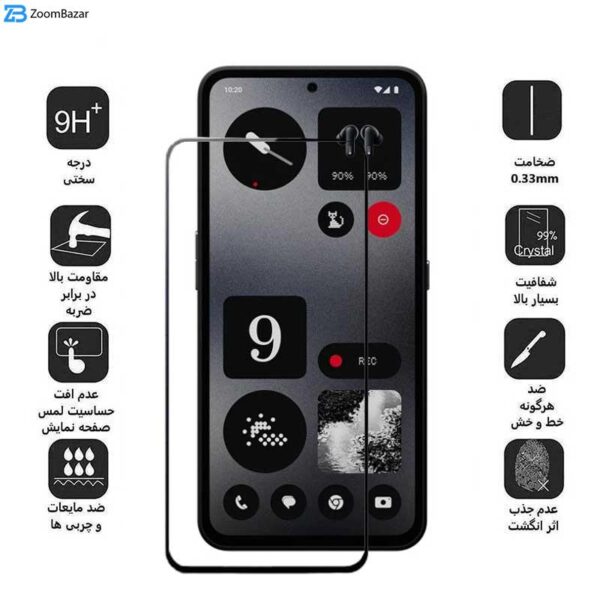 محافظ صفحه نمایش بوف مدل 5D مناسب برای گوشی موبایل ناتینگ فون CMF 1