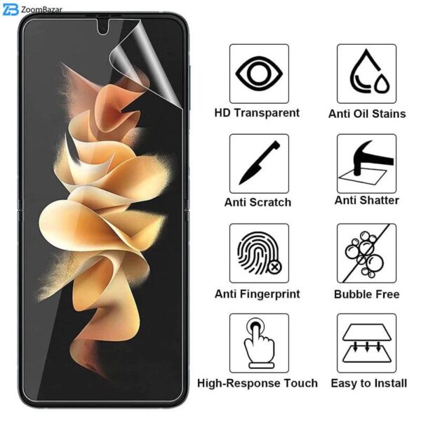 محافظ صفحه نمایش مات بوف مدل Hydrogel-Matte مناسب برای گوشی موبایل سامسونگ Galaxy Z Flip 6 به همراه محافظ پشت گوشی