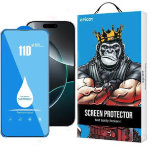 محافظ صفحه نمایش 11D اپیکوی مدل Blue ESD مناسب برای گوشی موبایل اپل iPhone 16 Pro