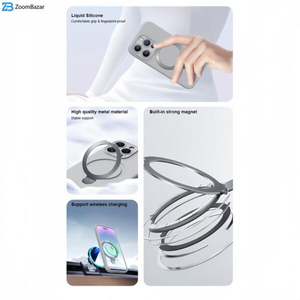 کاور ژاند مدل Reno Magnetic Holder مناسب برای گوشی موبایل اپل iPhone 15