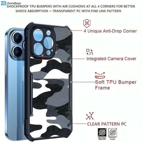 کاور ژاند مدل Xundd Camouflage مناسب برای گوشی موبایل اپل iPhone 14 Pro Max