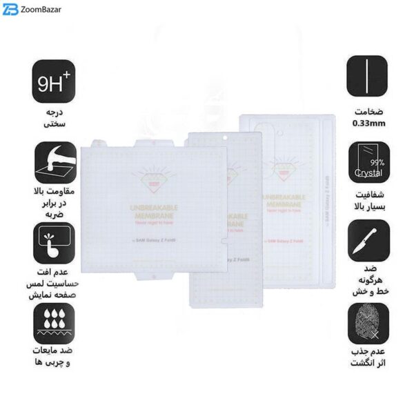 محافظ صفحه نمایش بوف مدل Hydrogel مناسب برای گوشی موبایل سامسونگ Galaxy Z Fold 6 به همراه محافظ پشت گوشی