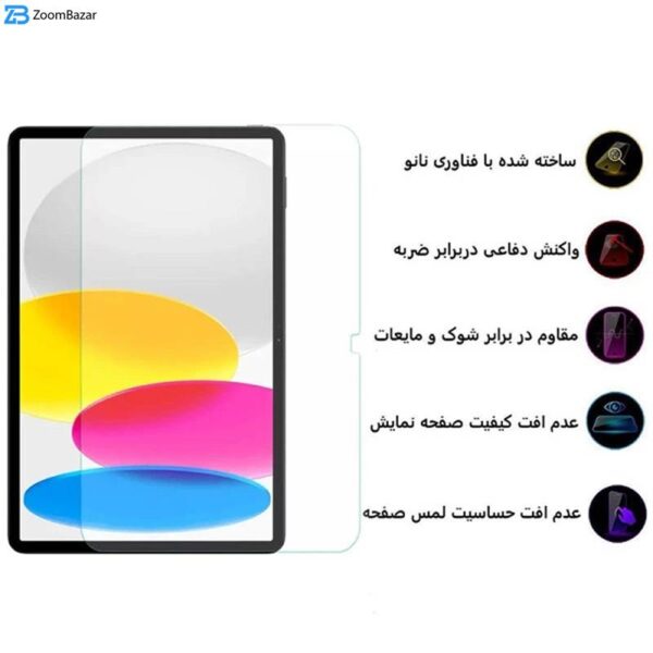 محافظ صفحه نمایش ژاند مدل AXE TEMPERED GLASS مناسب برای تبلت اپل iPad 10.9 (2022)