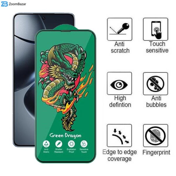 محافظ صفحه نمایش اپیکوی مدل Green Dragon ExplosionProof مناسب برای گوشی موبایل شیائومی 14T Pro / 14T / Redmi K70 Ultra