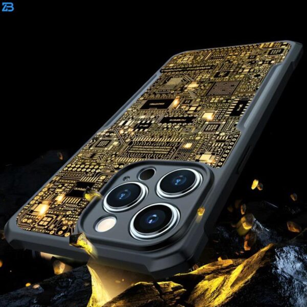 کاور ژاند مدل Gold مناسب برای گوشی موبایل اپل iPhone 15 Pro Max