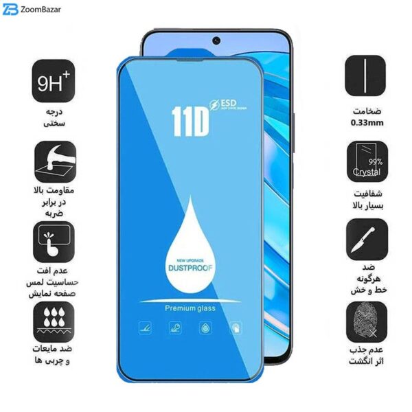 محافظ صفحه نمایش 11D اپیکوی مدل Blue ESD مناسب برای گوشی موبایل آنر X8a/ X8b/ X8 4G/ 90 Lite/ 90 GT/ 10X Lite