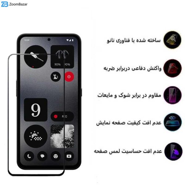 محافظ صفحه نمایش بوف مدل 5D مناسب برای گوشی موبایل ناتینگ فون CMF 1