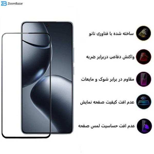 محافظ صفحه نمایش بوف مدل 5D مناسب برای گوشی موبایل شیائومی 14T Pro/ 14T/ K70 Ultra