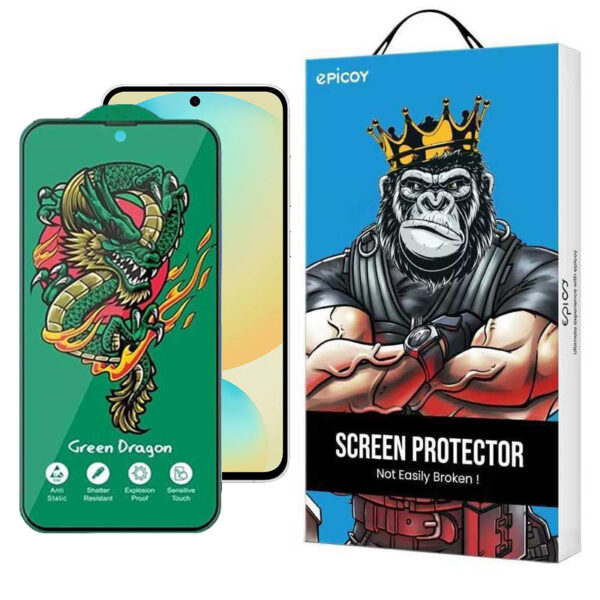 محافظ صفحه نمایش اپیکوی مدل Green Dragon ExplosionProof مناسب برای گوشی موبایل سامسونگ Galaxy S24 FE/ A55/ A35