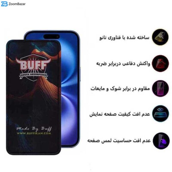 محافظ صفحه نمایش 5D بوف مدل Mountain مناسب برای گوشی موبایل اپل iPhone 16 / iPhone 15