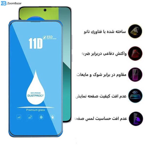 محافظ صفحه نمایش 11D اپیکوی مدل Blue ESD مناسب برای گوشی موبایل شیائومی Redmi Note 13 Pro 4G/5G / Note 13 4G/5G / Note 13R Pro 5G