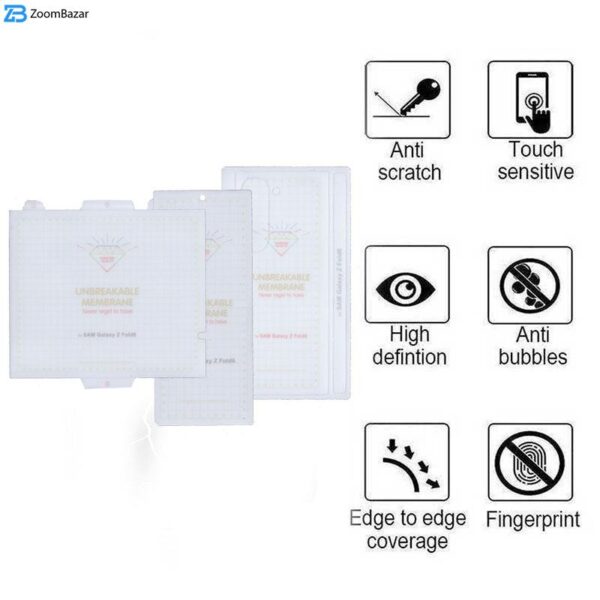 محافظ صفحه نمایش بوف مدل Hydrogel مناسب برای گوشی موبایل سامسونگ Galaxy Z Fold 6 به همراه محافظ پشت گوشی