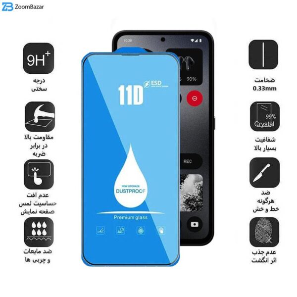 محافظ صفحه نمایش 11D اپیکوی مدل Blue ESD مناسب برای گوشی موبایل ناتینگ فون CMF 1