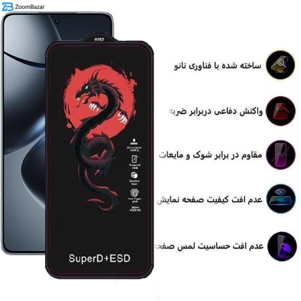 محافظ صفحه نمایش اپیکوی مدل Dragon ESD مناسب برای گوشی موبایل شیائومی 14T Pro / 14T / Redmi K70 Ultra