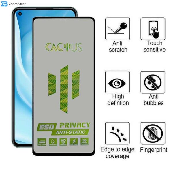 محافظ صفحه نمایش حریم شخصی اپیکوی مدل Cactus-ESD-Privacy مناسب برای گوشی موبایل شیائومی Mi 11 Lite 5G / Mi 11 Lite / 12 Lite 5G / 11 Lite 5G NE