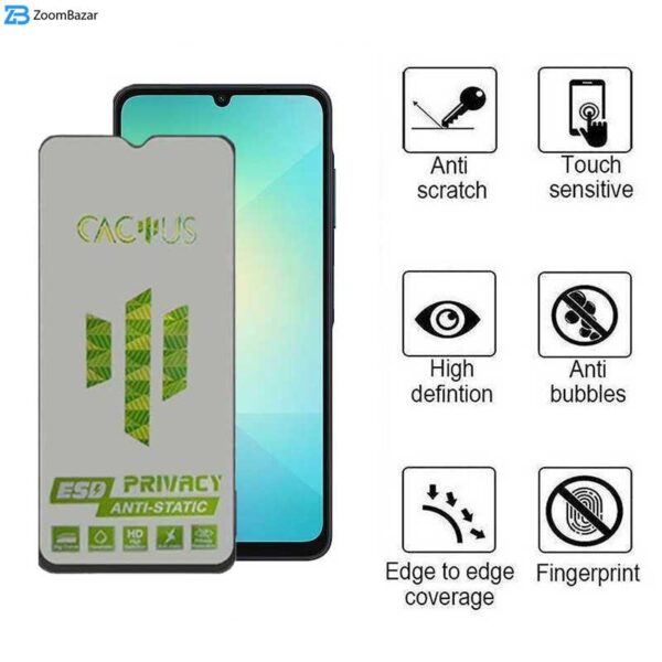 محافظ صفحه نمایش حریم شخصی اپیکوی مدل Cactus-ESD-Privacy مناسب برای گوشی موبایل سامسونگ Galaxy A06/A06s/A05s/A05/F05