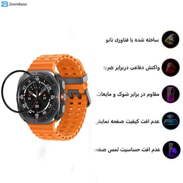 محافظ صفحه نمایش بوف مدل Full glue مناسب برای ساعت هوشمند سامسونگ Galaxy Watch 7 Ultra 47mm