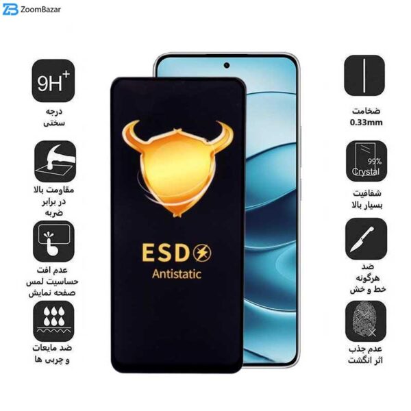 محافظ صفحه نمایش اپیکوی مدل Golden ESD مناسب برای گوشی موبایل شیائومی Redmi Note 14 / Note 14 Pro