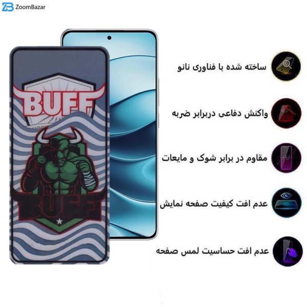 محافظ صفحه نمایش 5D بوف مدل Super Power مناسب برای گوشی موبایل شیائومی Redmi Note 14/ Note 14 Pro