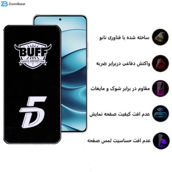 محافظ صفحه نمایش 5D بوف مدل F33 مناسب برای گوشی موبایل شیائومی Redmi Note 14/ Note 14 Pro