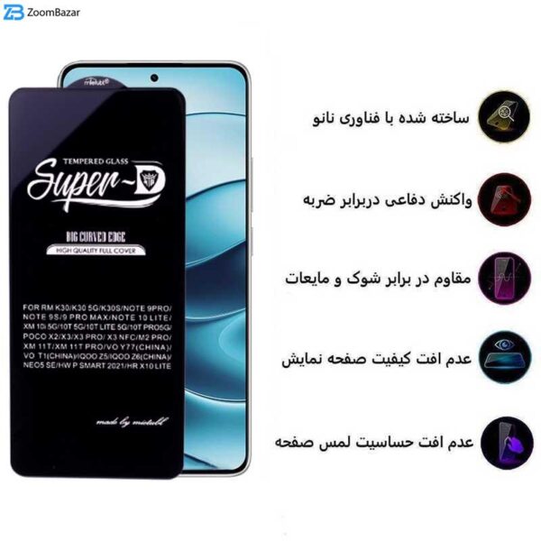 محافظ صفحه نمایش اپیکوی مدل Super 5D مناسب برای گوشی موبایل شیائومی Redmi Note 14 / Note 14 Pro